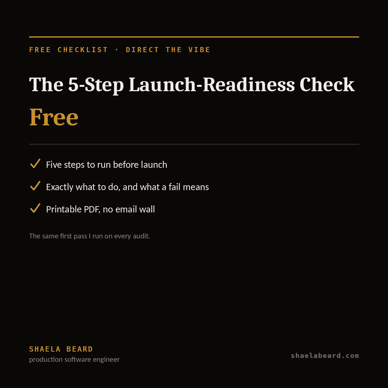 5 Step Launch-Readiness Check